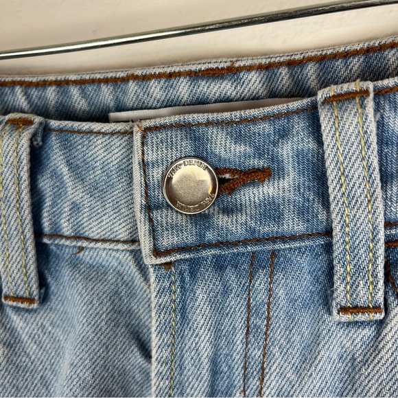 ZARA High Rise Light Wash Festival Y2K Boho Shorts - Picture 3 of 7